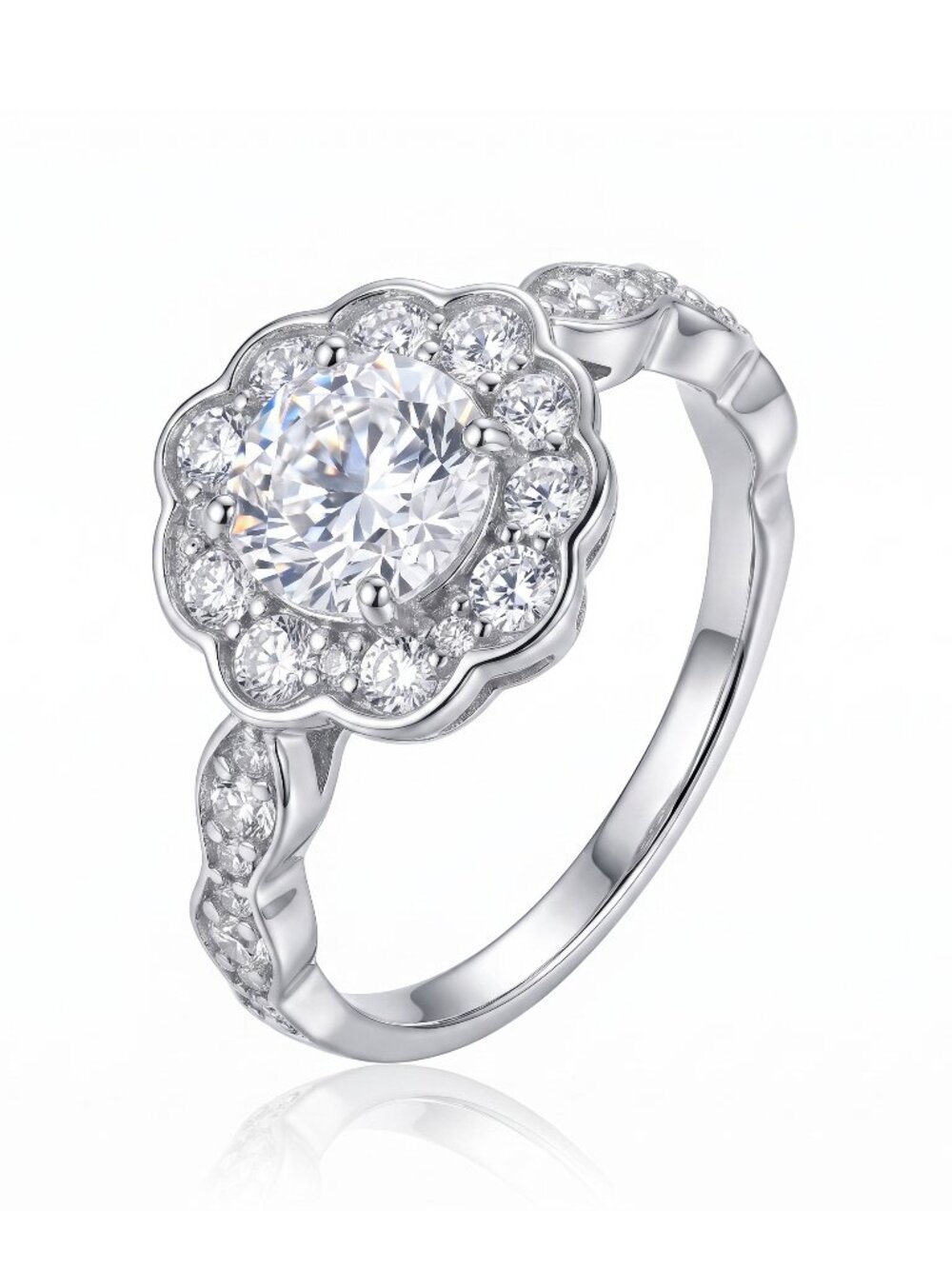 Art Deco Vintage inspired ring, 925 Sterling Silver